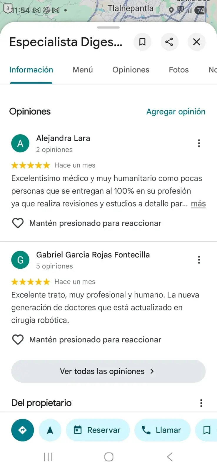 testimonios de pacientes