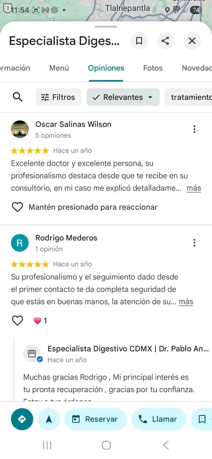 testimonios de pacientes