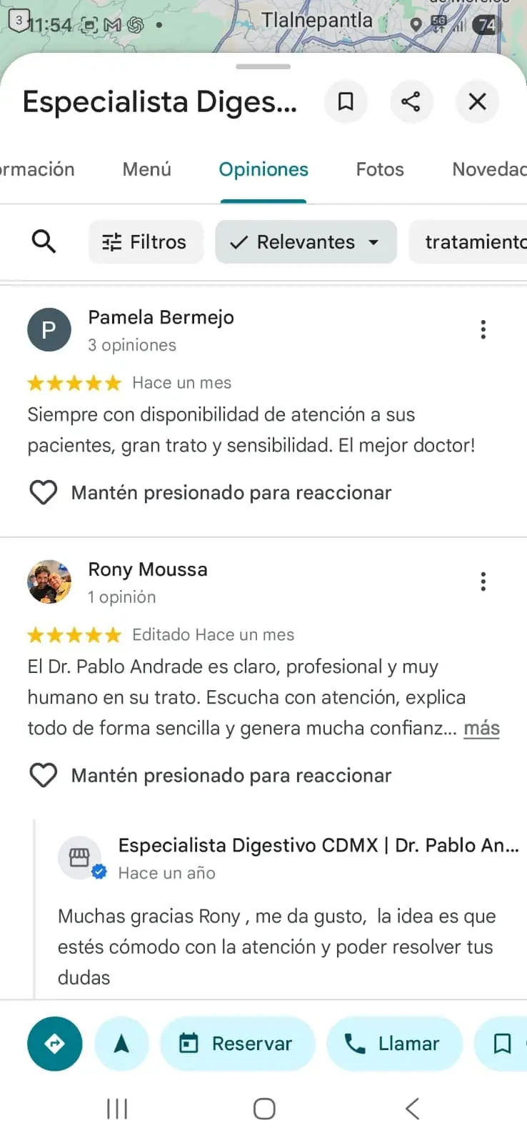 testimonios de pacientes